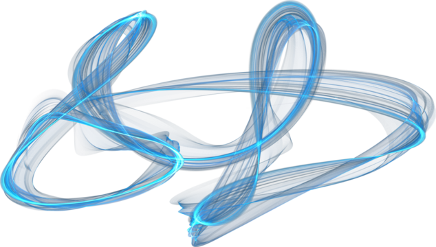 Blue Abstract Light Swirl PNG energy isolated on a transparent background - Powered by Adobe