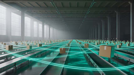 Logistics automation with smart package tracking in warehouse