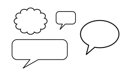 Diverse set of blank callout shapes, perfect for conveying messages and dialogue in design projects