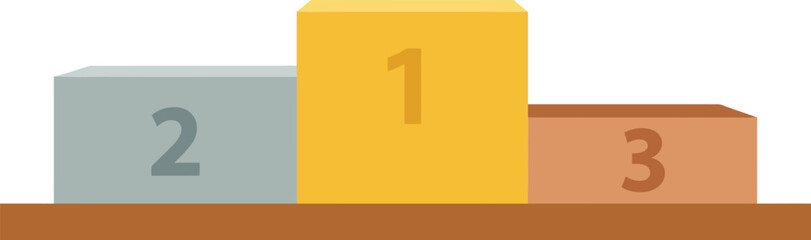 Vector illustration of a three-tiered podium for winners sports competition achievement © @ahmedmaynul