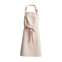  Full-length apron with an adjustable waist tie, providing comprehensive coverage while baking pastries in a small apartment. [Transparent Background PNG].