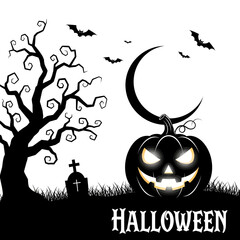 halloween background with pumpkins