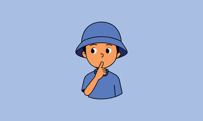 Cartoon Boy Thinking Illustration