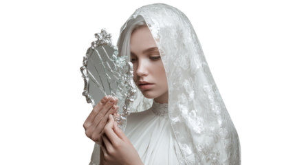 Broken Reflection isolated on transparent background