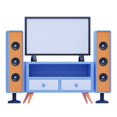 PNG 3D Living Room Armchair with Floor Lamp Illustration Isolated on a White Background