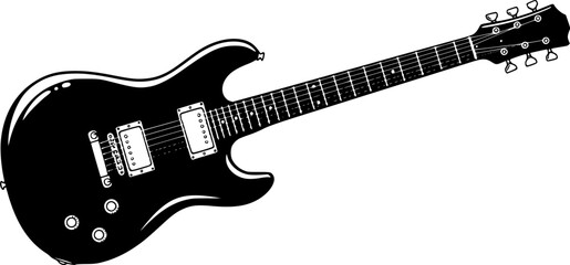 Vector illustration of the rock guitar cassette tape
