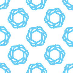 seamless pattern with abtract bue shape