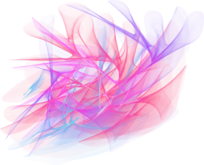 Energetic Red and Blue Abstract Light Swirl graphic isolated on a transparent background