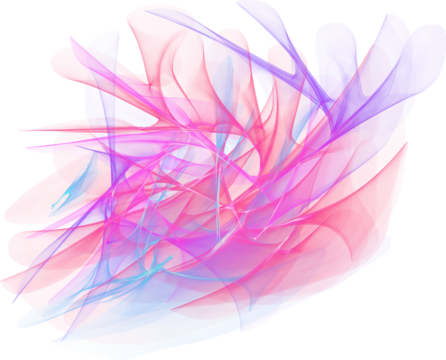 Energetic Red and Blue Abstract Light Swirl graphic isolated on a transparent background