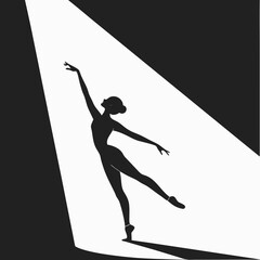 Ballerina Silhouette in Spotlight