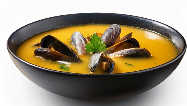 Caldo De Sururu Or Mussel Soup Isolated On Transparent Background