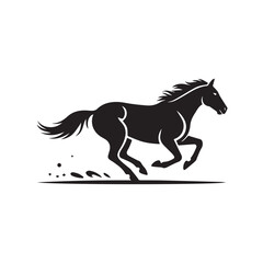 Running Horse Vector Silhouette