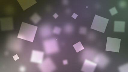 Floating Square Shapes Bokeh Background with Purple Hues