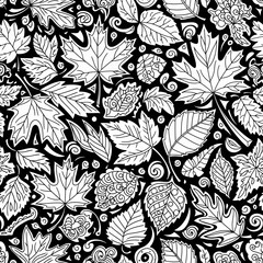 seamless pattern with leaves