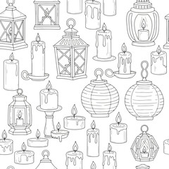 set of hand-drawn Christmas elements