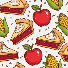 seamless pattern with food