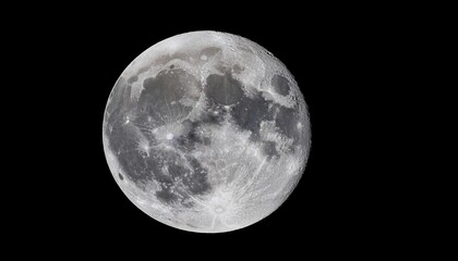 Obraz premium Detailed Moon Isolated On Transparent Background