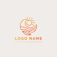 Obraz premium Beach with waves logo