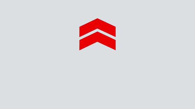 Pink Upward Arrow Icon on Light Gray Background direction