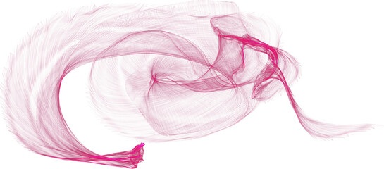 Magenta Abstract Light Swirls on White Background energy isolated on a transparent background