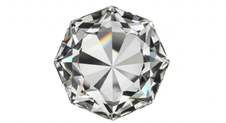 A stunning perfectly cut diamond with brilliant facets reflecting light against a dark background