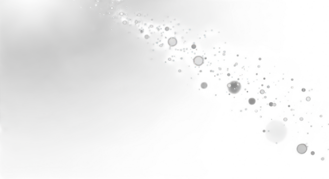 Abstract bubbles and dust isolated on transparent background