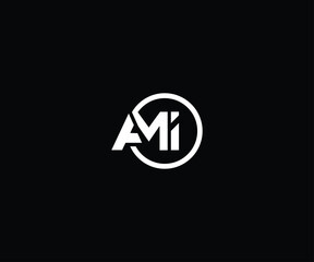 letter ami modern clean logo