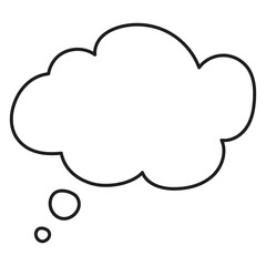 Thought bubble isolated on transparent background, a symbol of thinking process