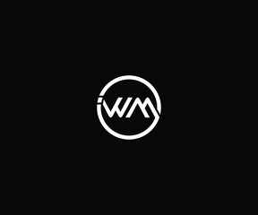 letter iwm modern clean logo