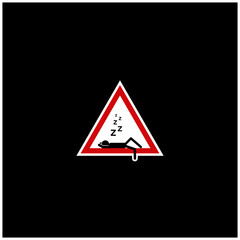 silhouette symbol of a sleeping person