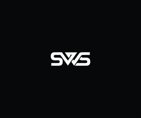 letter sws modern clean minimal logo