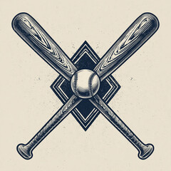 Baseball Icon: A dynamic image featuring crossed baseball bats and ball, capturing the essence of America's favorite pastime, conveying a sense of energy and competitive spirit.