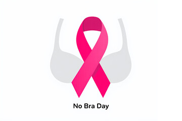 No Bra Day Breast Cancer Awareness Poster