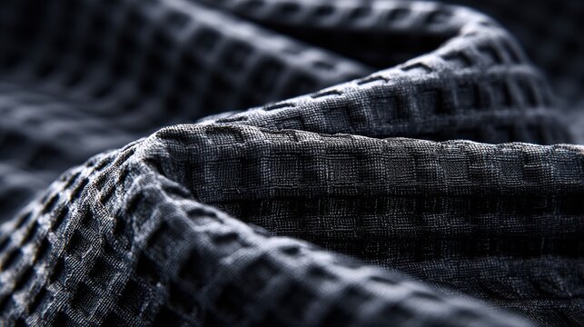 Fabric ripstop nylon texture with structured grid pattern, durable textile background for strength and resilience
