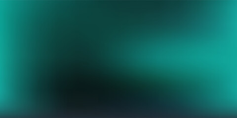 Obraz premium Modern teal green background gradient with blur effect and a curved line with black gradient.