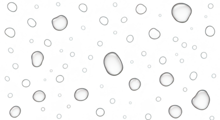 Abstract black and white pattern of glowing ovals and circles on a dark background