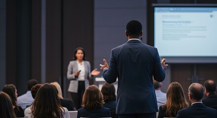 Audience Person asking question 