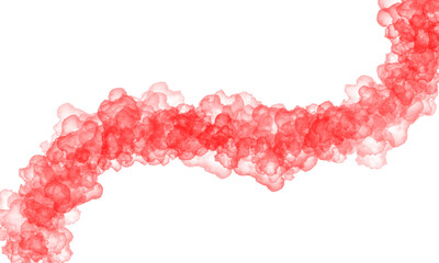 Red smoke wave PNG, abstract fog cloud texture isolated on transparent background