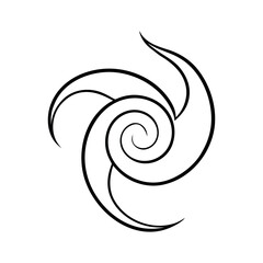 Wind Swirl Outline Line Art Vector Icon