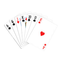 Obraz premium Stylish Casino Logo with Poker Cards and Winning Hand