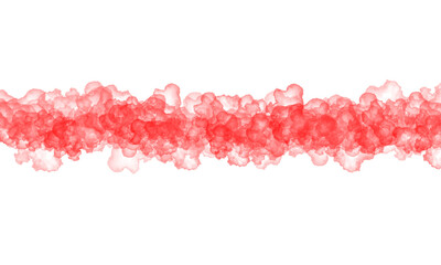 Horizontal red smoke PNG, abstract mist line isolated on transparent background