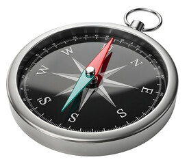 Symbolic medical compass — compass with cross, isolated on transparent background, png