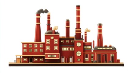 Obraz premium Factory building illustration