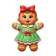Gingerbread Couple with Santa Hats and Scarves – Cozy Christmas Cookies