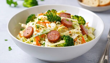 Sausage and Broccoli Slaw