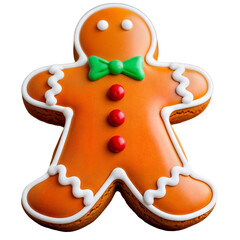 Jolly Gingerbread Gentleman: Red Bow Tie Delight