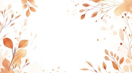 Floral autumnal border design