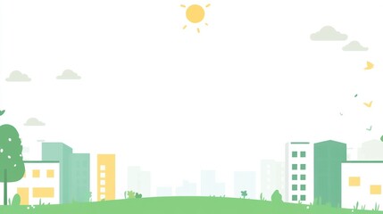 Peaceful cityscape illustration