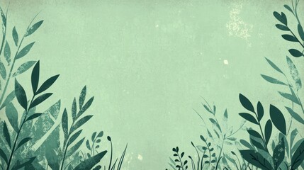 Gentle pastel greenery background