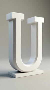 3d silver letter U, letter "U", 3d letters, letter, alphabet, alphabet letters, art letter, art, illustration, illustrative letter